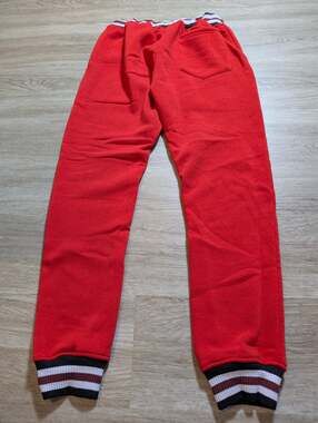 Public Supply Mens Red Sz M Varsity Football Athletic Graphic Jogger Sweatpants